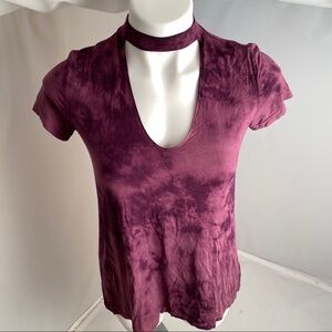 American Eagle Soft and Sexy plum keyhole top S